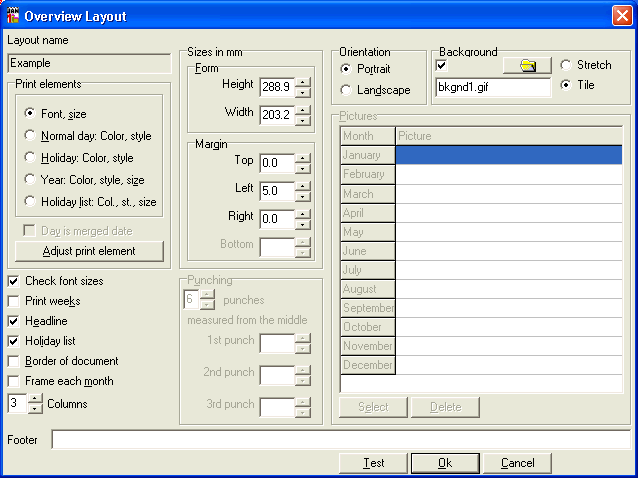 Layout setting